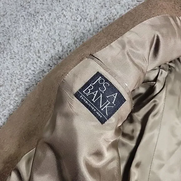 Jos. A. Bank Camel Hair Blazer Mens 41LG Brown Lined Button Jacket Sport Coat. - Picture 2 of 8